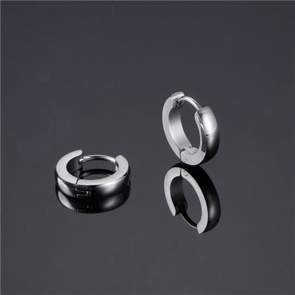 Amazon.com: Men Hoop Earrings, 3 Pairs Stainless Steel Hoop  3Pairs Stainless Steel Mens Hoop Earrings Huggie Ear Piercings for Men